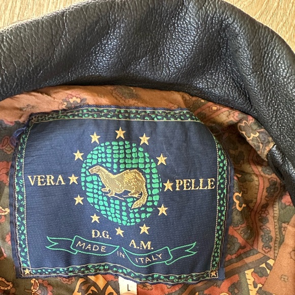Vera pelle 🇮🇹🇮🇹🇮🇹made in Italy size large distressed, wonderful patina - Picture 4 of 11